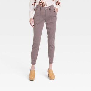 Women's Mid-Rise Straight Leg Ankle Utility Pants - Knox Rose Brown  size 10